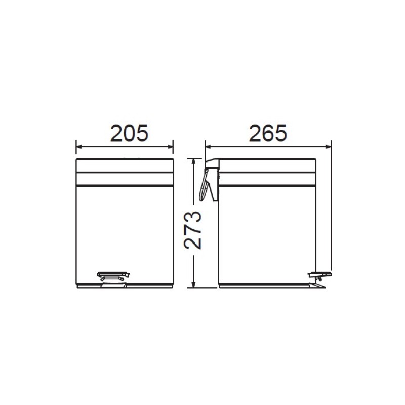 Επιδαπέδιο χαρτοδοχείο 5L 900200 Slim Armando Vicario