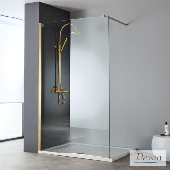 Διαχωριστικό ντουζιέρας h.220cm gold brushed IWH_C-211 Iwis Walk-in Devon
