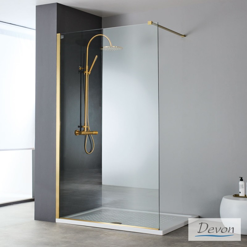 Διαχωριστικό ντουζιέρας h.220cm gold brushed IWH_C-211 Iwis Walk-in Devon Διαχωριστικό ντουζιέρας h.220cm gold brushed IWH_C-211 Iwis Walk-in Devon
