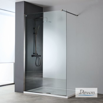 Διαχωριστικό ντουζιέρας h.220cm black brushed IWH_C-411 Iwis Walk-in Devon