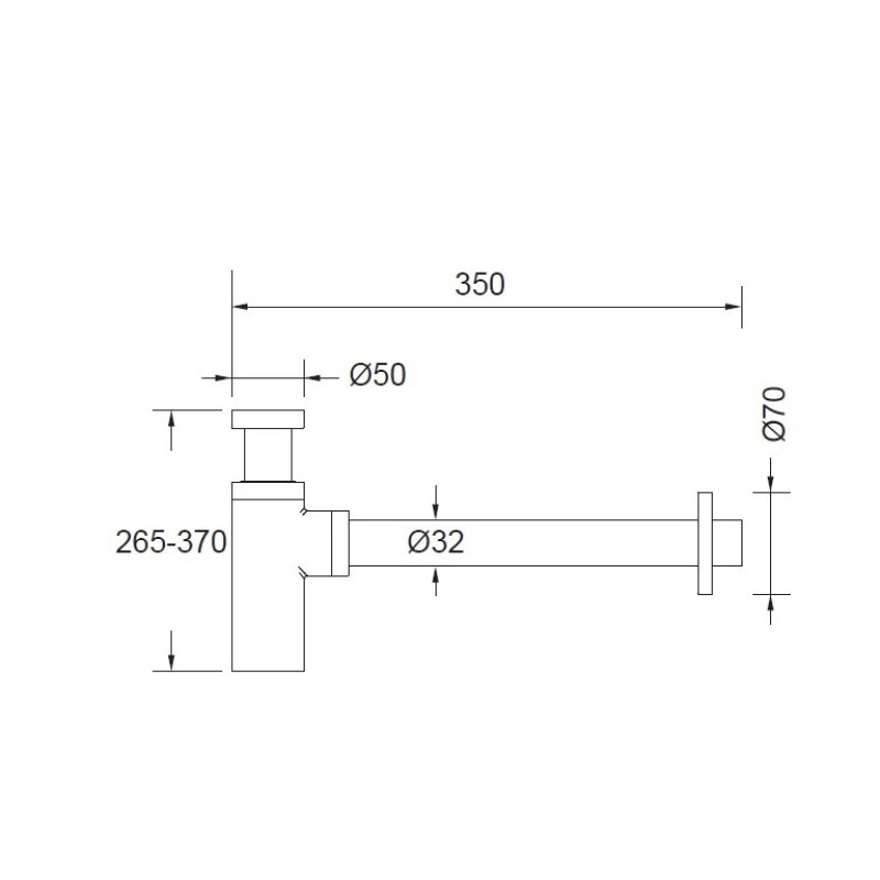 Σιφών νιπτήρος IN200 Cora