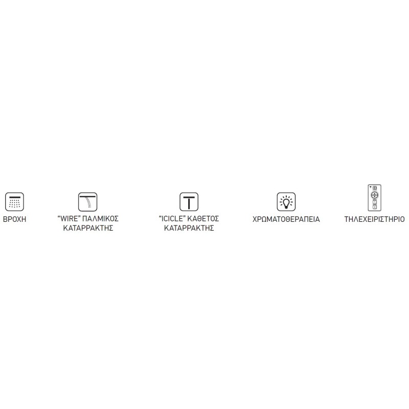 Κεφαλή ντους εντοιχισμού οροφής E044302 Temotion Icicle Almar Κεφαλή ντους εντοιχισμού οροφής E044302 Temotion Icicle Almar