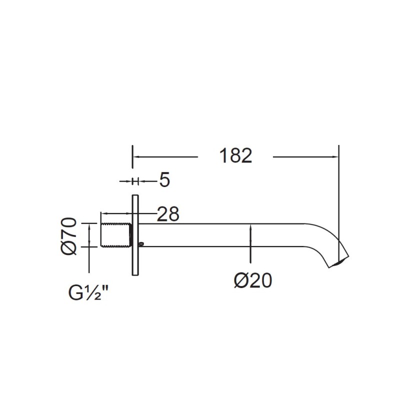 Στόμιο πλήρωσης μπανιέρας IN580 Cora