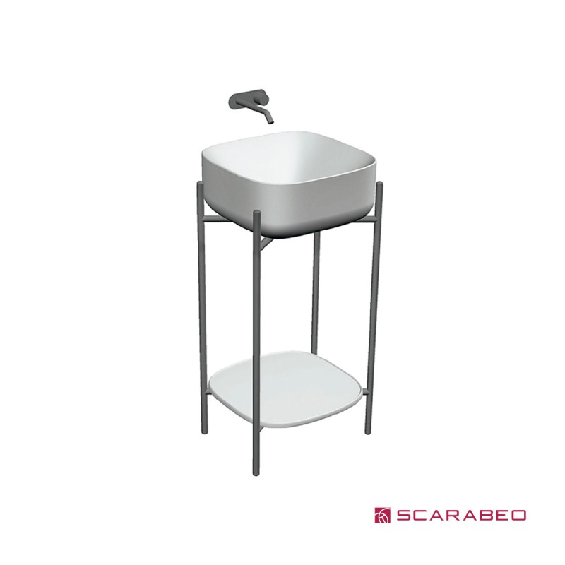 Έπιπλο μπάνιου (σετ) βάση και νιπτήρας (χωρίς οπή) 270209-NROP300+5501-300 Laila T45 | Self Scarabeo