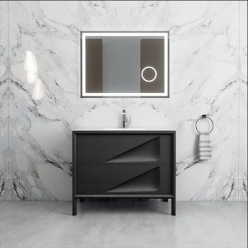 Έπιπλο μπάνιου βάση λάκα με νιπτήρα solid surface Bramante 100 Plus Faturini