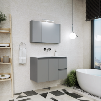 Έπιπλο μπάνιου βάση λάκα και νιπτήρα Solid Surface Plasma 90 Faturini Έπιπλο μπάνιου βάση λάκα και νιπτήρα Solid Surface Plasma 90 Faturini