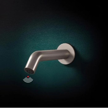 Ηλεκτρονική μπαταρία νιπτήρος τοίχου με μίκτη θερμοκρασίας 6410+V13-100 Sensor Cora