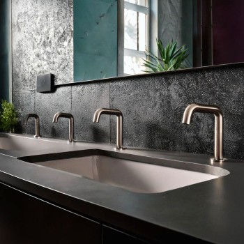 Ηλεκτρονική μπαταρία νιπτήρος με μίκτη θερμοκρασίας 6411+V13-100 Sensor Cora