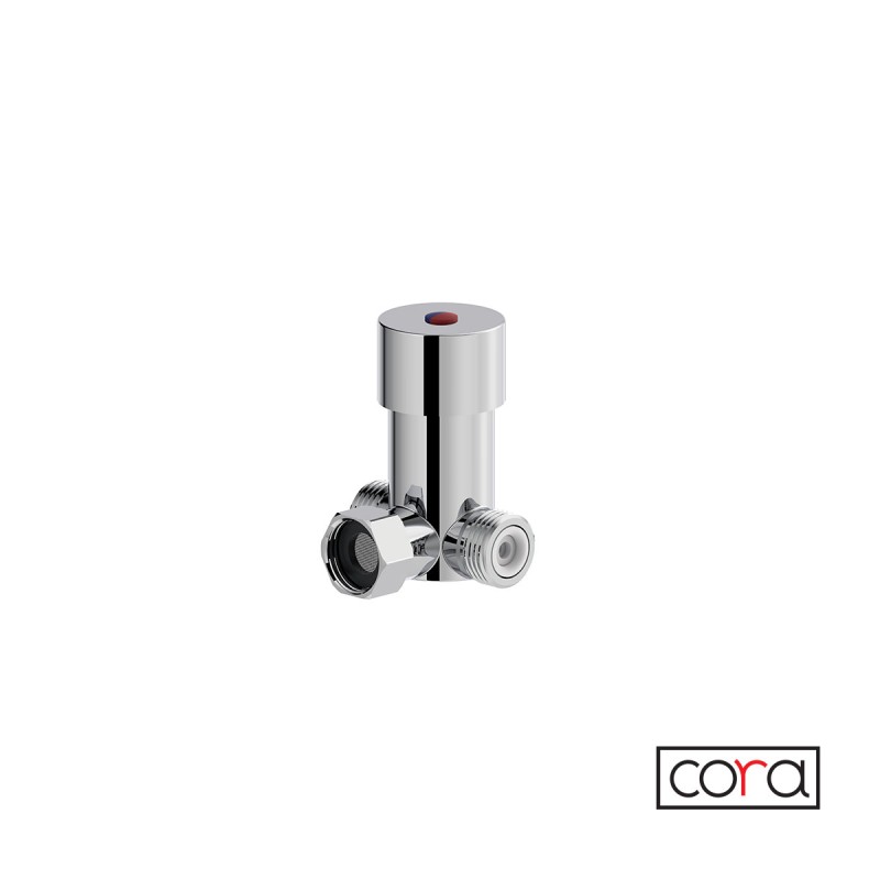 Ηλεκτρονική μπαταρία νιπτήρος με μίκτη θερμοκρασίας 6411+V13-100 Sensor Cora