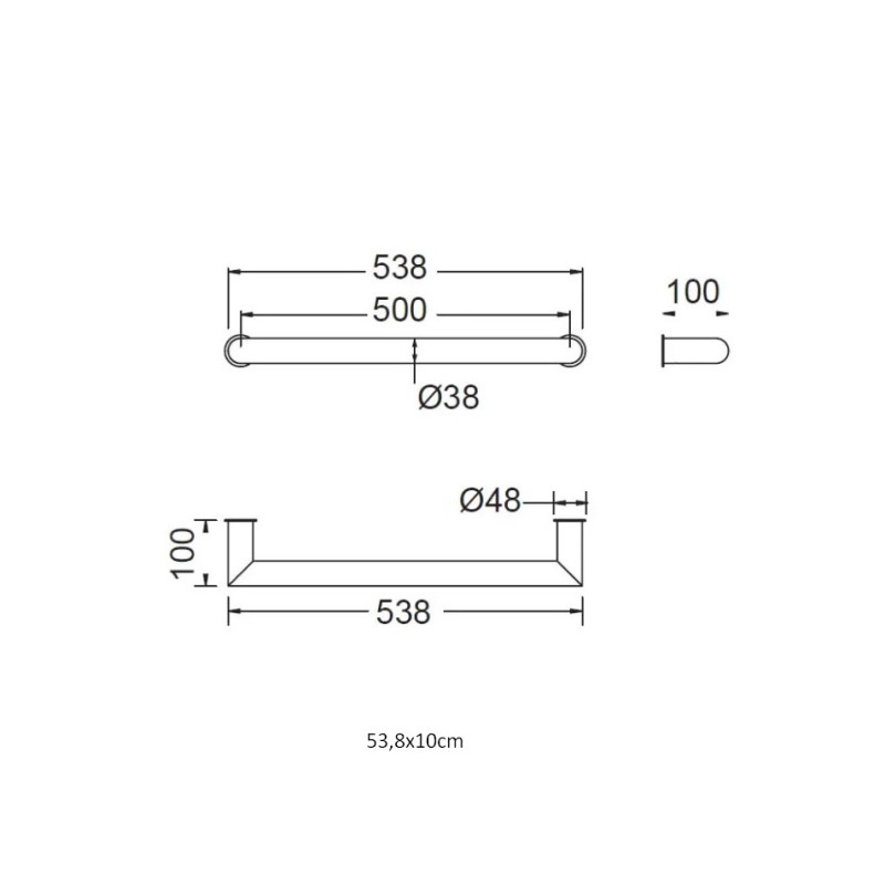 Θερμαινόμενη πετσετοκρεμάστρα μπάνιου 53,8x10cm NEL54 Neli Thermo Θερμαινόμενη πετσετοκρεμάστρα μπάνιου 53,8x10cm NEL54 Neli Thermo