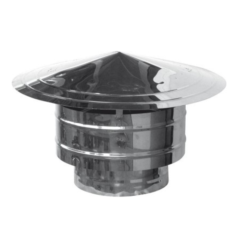 Καπέλο καμινάδας Αντιανεμικό Inox Φ200 Artkamin