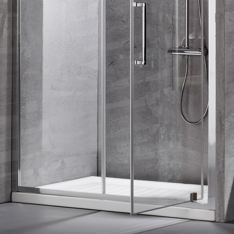 Καμπίνα ντουζιέρας h.195cm με 1 σταθερό & 1 ανοιγόμενο φύλλο χρωμέ PIR_C-100 Primus Plus Pivot+Infill Devon Καμπίνα ντουζιέρας h.195cm με 1 σταθερό & 1 ανοιγόμενο φύλλο χρωμέ PIR_C-100 Primus Plus Pivot+Infill Devon