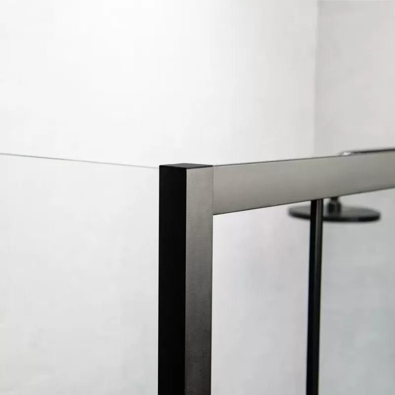 Καμπίνα ντουζιέρας h.195cm με 2 σταθερά & 2 συρόμενα φύλλα black matt SL2F Flow Slider 2+2 Devon