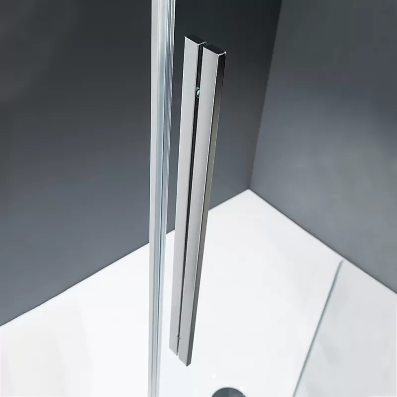 Καμπίνα ντουζιέρας h.195cm με 1 σταθερό & 1 συρόμενο φύλλο χρωμέ Flow Slider 1+1 Devon