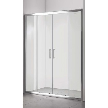Καμπίνα ντουζιέρας h.185cm με 2 σταθερά & 2 συρόμενα φύλλα χρωμέ SW000 Crown Καμπίνα ντουζιέρας h.185cm με 2 σταθερά & 2 συρόμενα φύλλα χρωμέ SW000 Crown