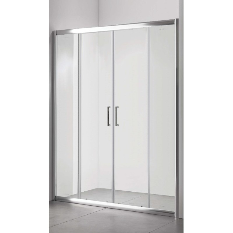 Καμπίνα ντουζιέρας h.185cm με 2 σταθερά & 2 συρόμενα φύλλα χρωμέ SW000 Crown Καμπίνα ντουζιέρας h.185cm με 2 σταθερά & 2 συρόμενα φύλλα χρωμέ SW000 Crown