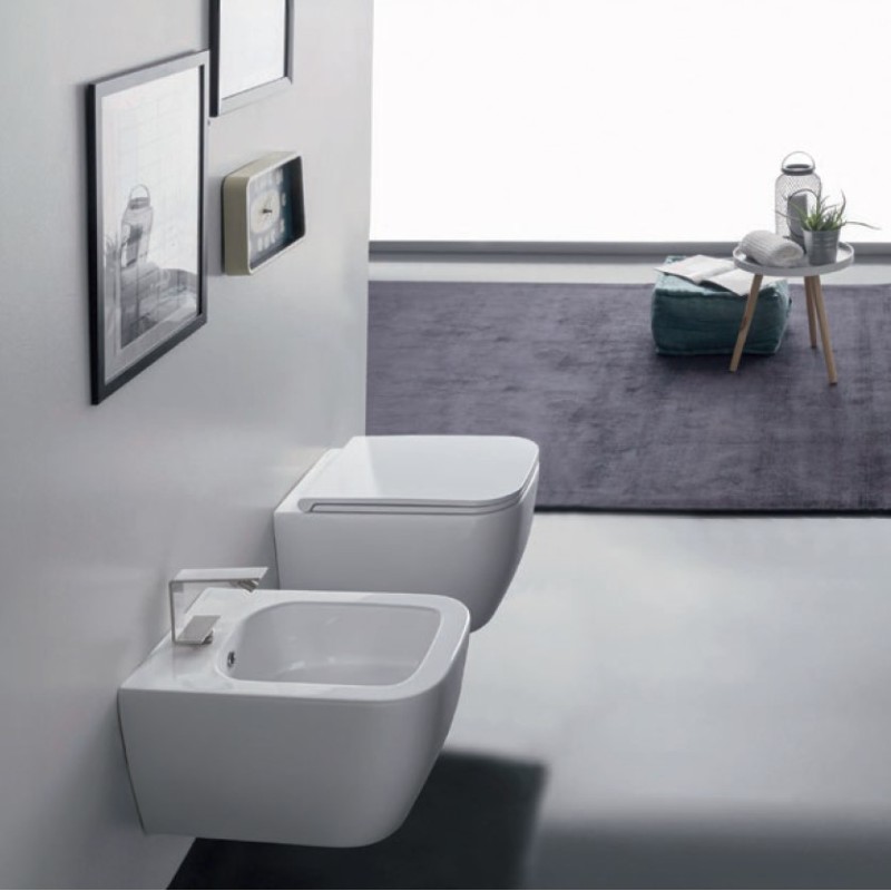 Λεκάνη κρεμαστή 52cm με κάλυμμα slim soft close 512600SC-300 Teorema Scarabeo