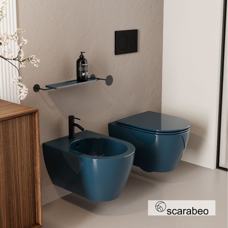 Λεκάνη κρεμαστή 50,5cm με κάλυμμα slim soft close 520100SC Glam Scarabeo