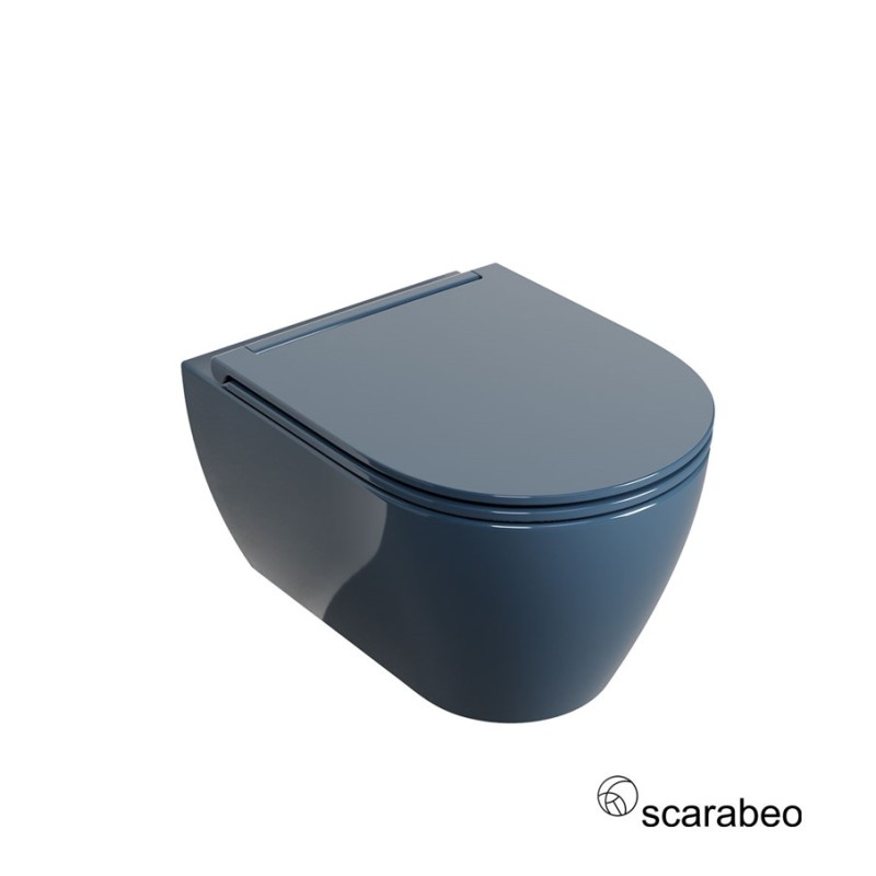 Λεκάνη κρεμαστή 50,5cm με κάλυμμα slim soft close 520100SC Glam Scarabeo