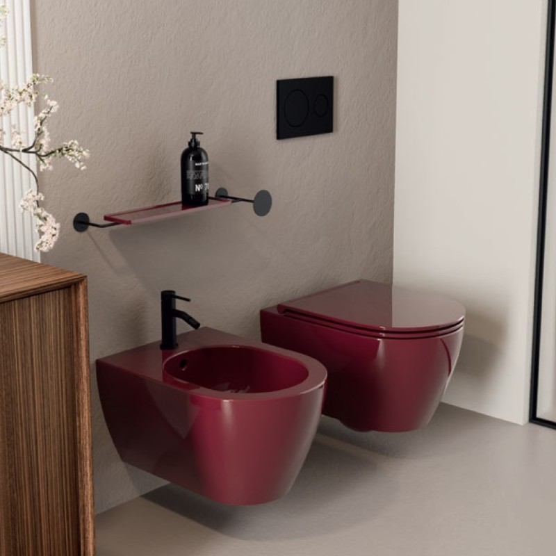 Λεκάνη κρεμαστή 50,5cm με κάλυμμα slim soft close 520100SC Glam Scarabeo