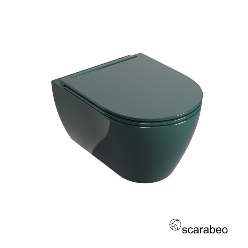 Λεκάνη κρεμαστή 50,5cm με κάλυμμα slim soft close 520100SC Glam Scarabeo