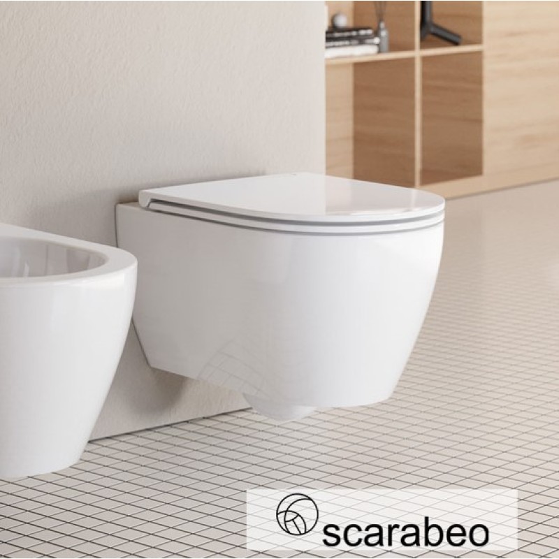 Λεκάνη κρεμαστή 50,5cm με κάλυμμα slim soft close 552000SC Moon Scarabeo