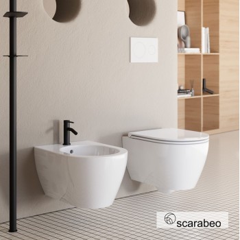 Λεκάνη κρεμαστή 50,5cm με κάλυμμα slim soft close 552000SC Moon Scarabeo