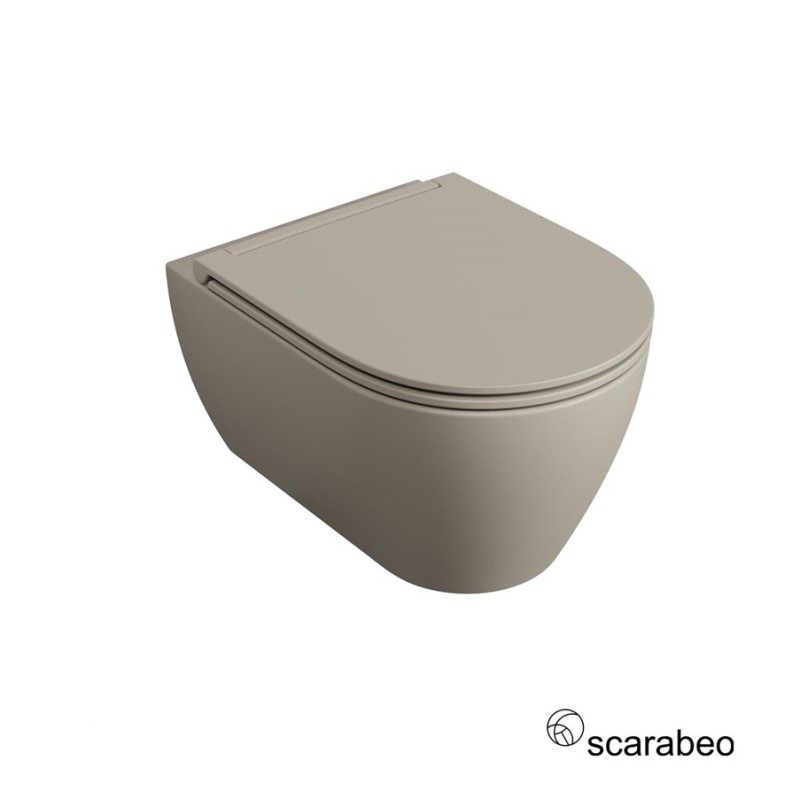 Λεκάνη κρεμαστή 50,5cm με κάλυμμα slim soft close 552000SC Moon Scarabeo