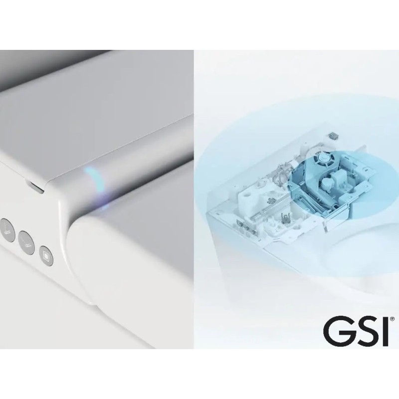 Λεκάνη επιδαπέδια Υ.Π. (back to wall) 59cm με σύστημα ηλεκτρονικού μπιντέ 7410K-300 Pura WClean Swirl GSI