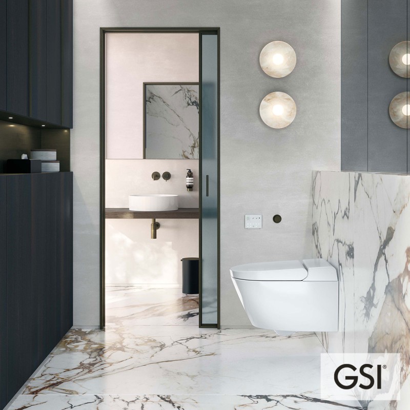 Λεκάνη κρεμαστή 59cm με σύστημα ηλεκτρονικού μπιντέ 7418K Pura WClean Swirl GSI