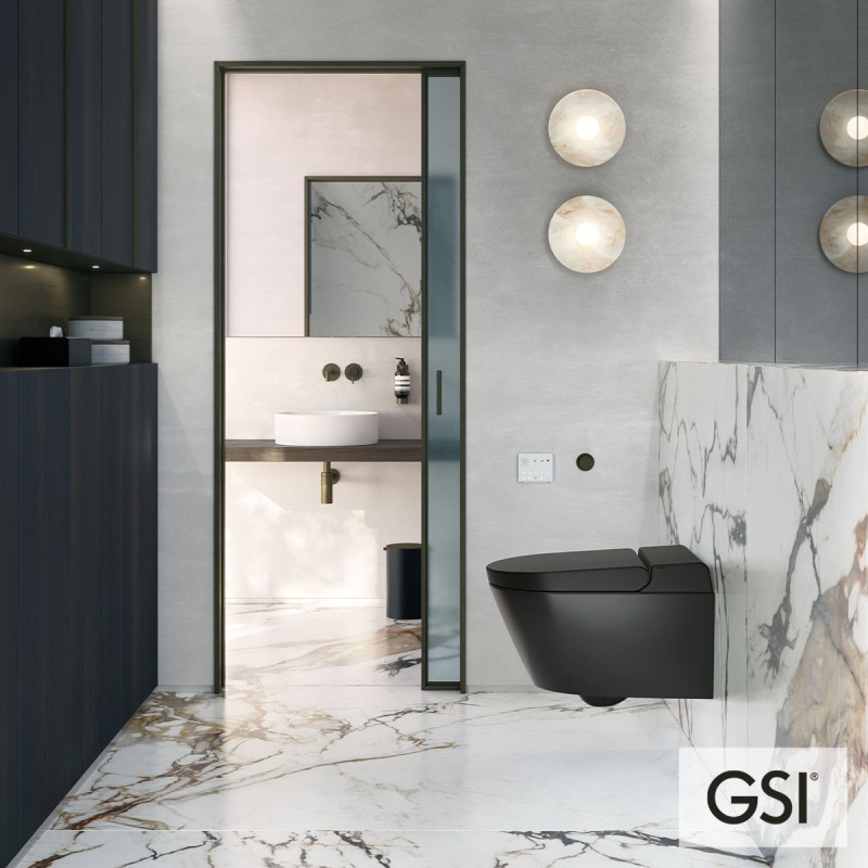 Λεκάνη κρεμαστή 59cm με σύστημα ηλεκτρονικού μπιντέ 7418K Pura WClean Swirl GSI