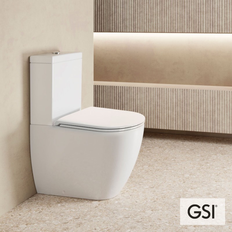 Λεκάνη επιδαπέδια Χ.Π. (back to wall) 63cm με ηλεκτρονικό κάλυμμα Uspa 8806-300+6035RU Pura Swirl GSI