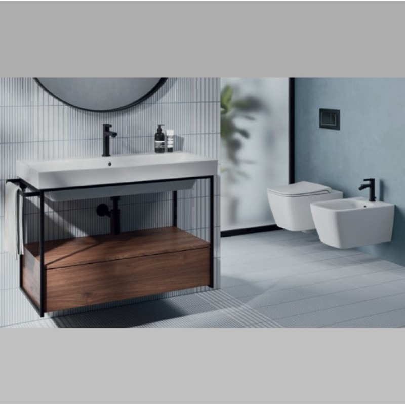 Λεκάνη κρεμαστή 55cm με κάλυμμα soft close 961500C-300 Nubes Swirl GSI