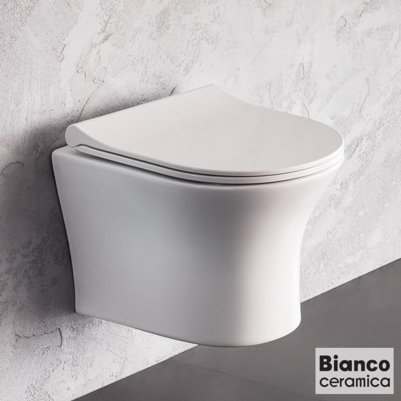 Κάλυμμα λεκάνης slim soft close 9610SC-300 Aida Bianco Ceramica
