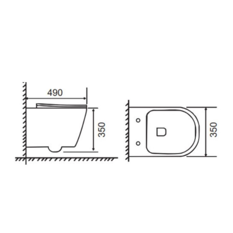Λεκάνη κρεμαστή 49cm με κάλυμμα slim soft close KT11000SC-300 Kata Bianco Ceramica Λεκάνη κρεμαστή 49cm με κάλυμμα slim soft close KT11000SC-300 Kata Bianco Ceramica