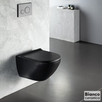 Λεκάνη κρεμαστή 56cm με κάλυμμα slim soft close RM11500SC-401 Remo Bianco Ceramica