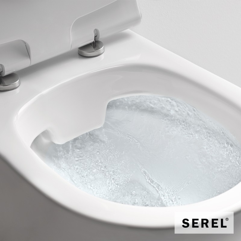 Λεκάνη κρεμαστή 52cm με κάλυμμα slim soft close SM5600SC-300 Smart Serel