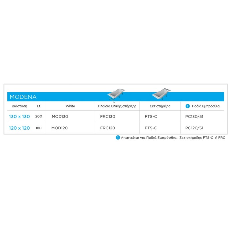Μπανιέρα ακρυλική γωνιακή MOD1_ Modena Sirene