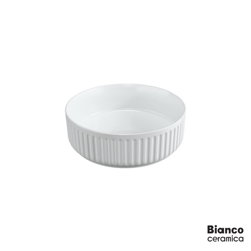 Νιπτήρας επιτραπέζιος Ø36cm 33136 Etna-S Bianco Ceramica
