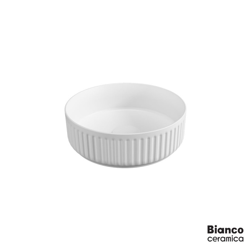 Νιπτήρας επιτραπέζιος Ø36cm 33136 Etna-S Bianco Ceramica