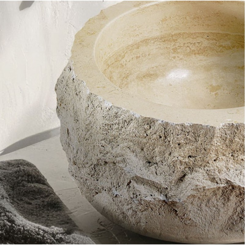 Νιπτήρας επιτραπέζιος Ø42cm DBV42-505 Travertine Fossil Νιπτήρας επιτραπέζιος Ø42cm DBV42-505 Travertine Fossil