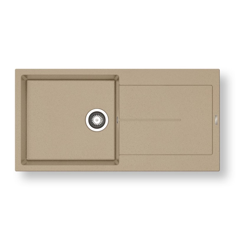 Νεροχύτης 100x50cm Pyragranite Ithaka Plus 1B 1D Pyramis