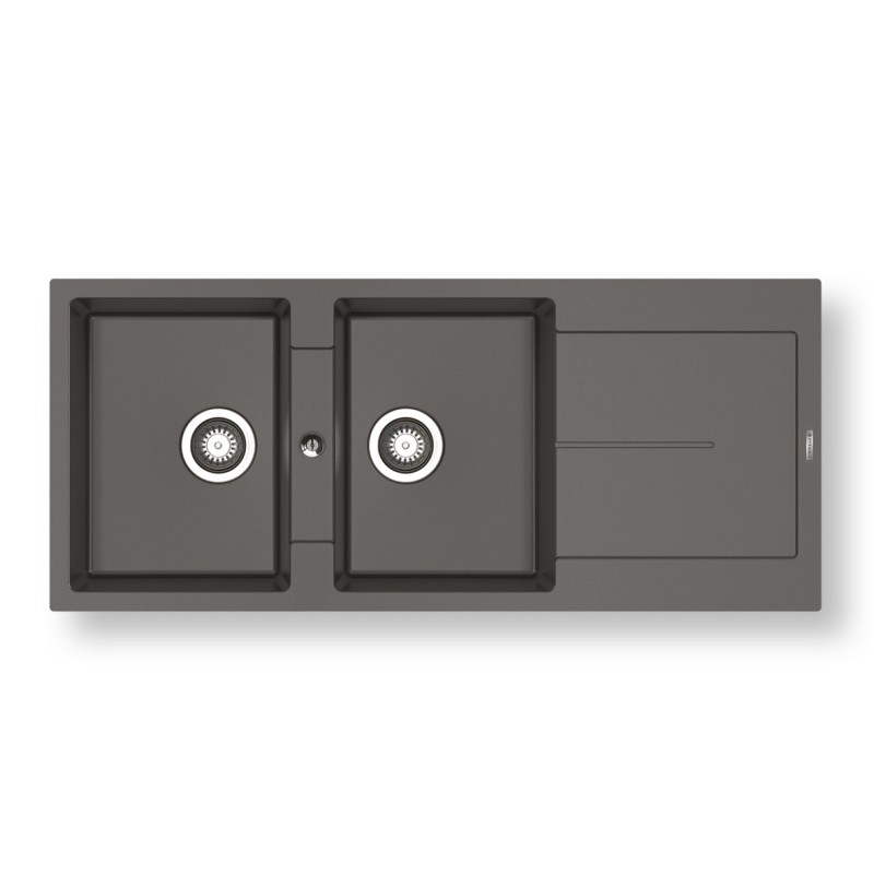 Νεροχύτης 116x50cm Pyragranite Ithaka 2B 1D Pyramis