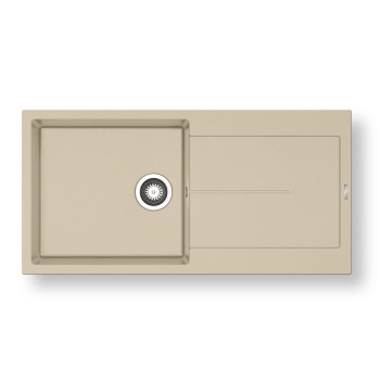 Νεροχύτης 100x50cm Pyragranite Ithaka Plus 1B 1D Pyramis