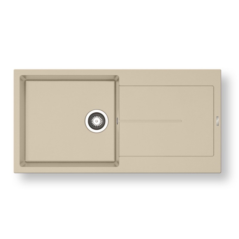 Νεροχύτης 100x50cm Pyragranite Ithaka Plus 1B 1D Pyramis