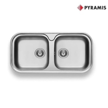 Νεροχύτης 96x48cm Jumbo Twin 108718201 Pyramis