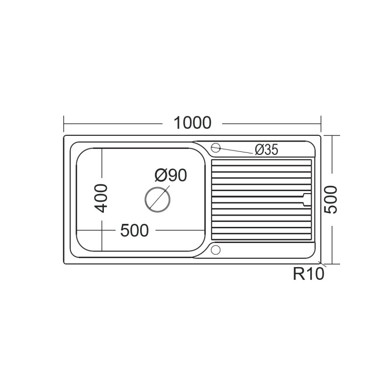 Νεροχύτης 100x50cm Arena 27110-110 Fortinox
