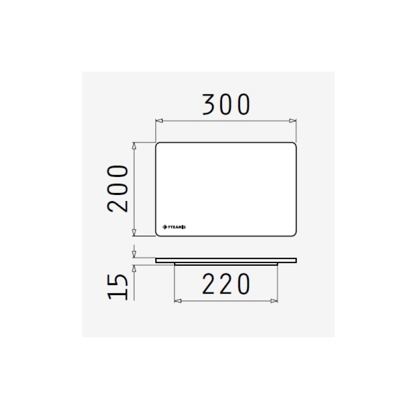 Ξύλο κοπής 30x20cm 525011701 Pyramis
