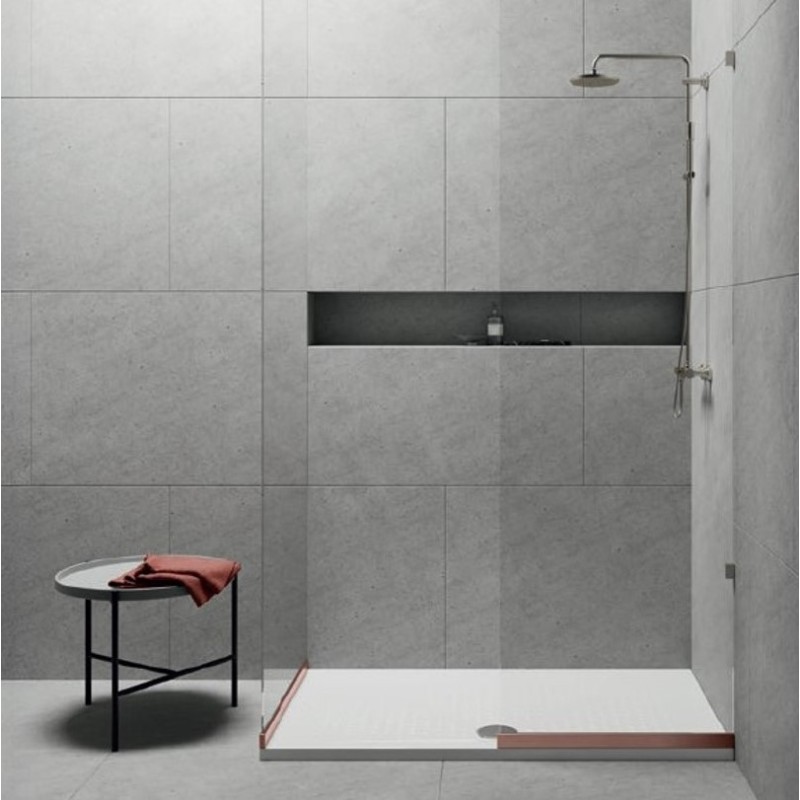 Ντουζιέρα παραλληλόγραμμη 120x70cm από πορσελάνη 471207-300 Slim GSI