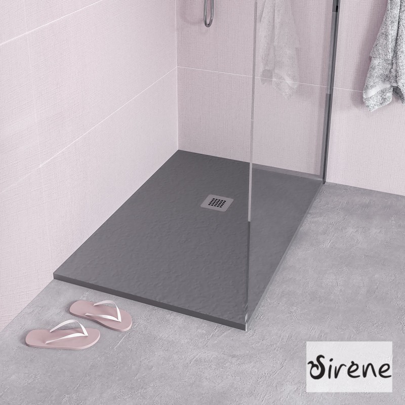 Ντουζιέρα παραλληλόγραμμη 120x80cm από χυτό μάρμαρο S12080 Slate Sirene